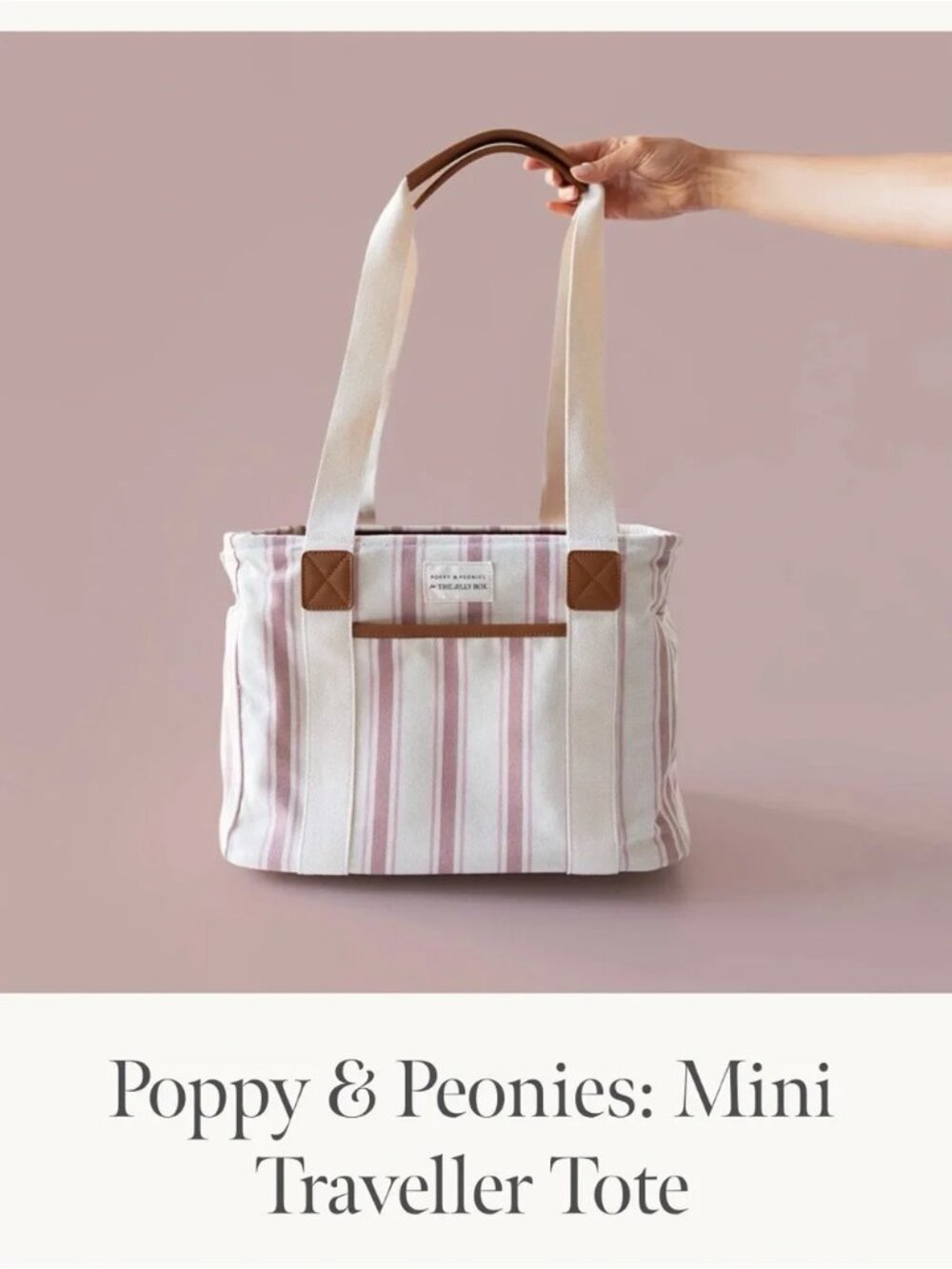 Poppy & Peonies Mini Traveller Tote x Jilly Box